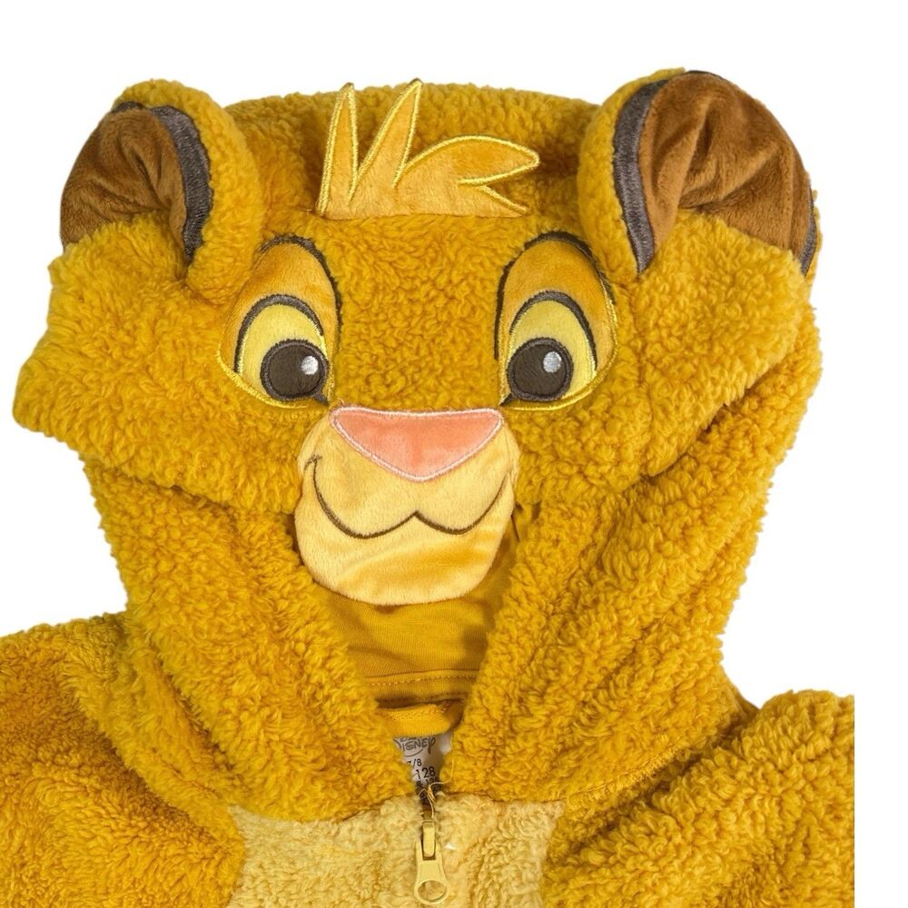 Disney Lion King Simba Halloween Costume Unisex One Piece Pajama Size 7/8 - Picture 6 of 9